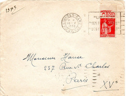 VIENNE / HAUTE - Dépt N° 87 = LIMOGES GARE 1933 = PAIX PUB PETROLE HAHN + FLAMME FLIER ' PORCELAINES  ' - Briefe U. Dokumente