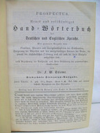 Neues Und Vollständiges Handwörterbuch Der Englischen Und Deutschen Sprache. - Glossaries