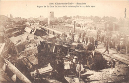 17-SAUJON-ASPECT DE LA GARE LE JOUR DE LA CATASTROPHE LE 14 AOÛT 1910 - Saujon