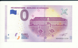 Billet Touristique 0 Euro - HEUSENSTAMM - SCHLOSS SCHÖNBORN - XEAS - 2018-1 - N° 1559 - Other & Unclassified