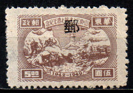 CINA ORIENTALE - 1949 - 7° ANNIVERSARIO DELL'AMINISTRAZIONE POSTALE COMUNISTA DI SHANTUNG - SENZA GOMMA - Western-China 1949-50