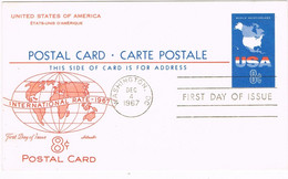 47237. Entero Postal WASHINGTON (Usa) 1967, International Rate - 1961-80