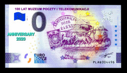 0 Euro Souvenir Muzeum Poczty I Telekomunikacji ANNIVERSARY Poland PLAQ 	2021-1 - Pologne