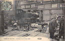 76-LE HAVRE- GARE DU HAVRE- ACCIDENT DU 17 JUIN 1907 - Estaciones