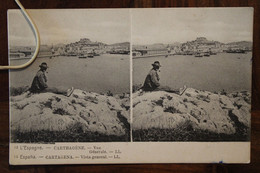 Cpa Ak 1905's Carte Stéréo Espagne Spana Spain Murcia Cartagena - Murcia