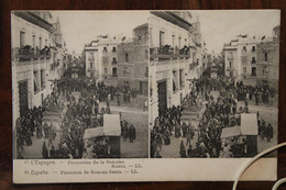 Cpa Ak 1905's Carte Stéréo Espagne Spana Spain Semana Santa - Guipúzcoa (San Sebastián)