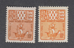 Colonies Françaises - St Pierre Et Miquelon - Timbres Neufs** - Variété Orange Du Taxe N°67 - Portomarken