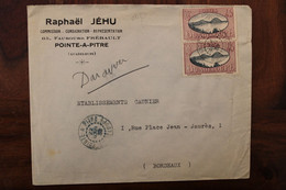 Guadeloupe 1939 France Cover Air Mail Paire - Brieven En Documenten