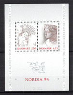 Danemark 1992 Bloc N°9 Nordia 94 Neuf** TB  2 €  Ex N°1 (cote 10 €) - Blocks & Sheetlets