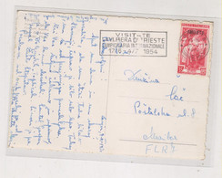 ITALY TRIESTE A 1954   AMG-FTT Nice Postcard To Yugoslavia - Marcofilie