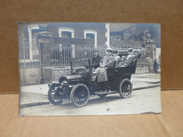 AUTOMOBILE BELLE EPOQUE Carte Photo Devant La Mutuelle De France Et Des Colonies Gros Plan - PKW