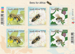 South Africa RSA - 2017 - Bees For Africa Honey Bee - Complete Sheet - Unused Stamps