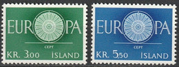 Island 1960 // 343/344 ** Europa - Ungebraucht