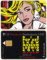 Germany - A 46 12.91 Pop Art Show Museum Ludwig Köln Dbz02 40000ex - A + AD-Reeks :  Advertenties Van D. Telekom AG