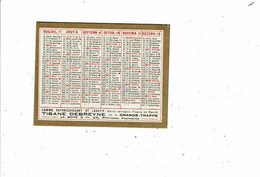 Petit Calendrier Publicitaire 1928 DEBREYNE Vin Tisane De LA GRANDE TRAPPE - Petit Format : 1921-40