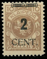 MEMEL 1923 Nr 183 Ungebraucht X41E71A - Klaïpeda
