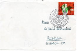 61754 - Bund - 1956 - 20Pfg Polizeiausstellung EF A Bf SAULGAU -> Stuttgart - Policia – Guardia Civil