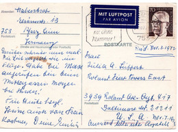 61758 - Bund - 1972 - 70Pfg Heinemann EF A LpKte PFORZHEIM -> Baltimore, MD (USA) - Lettres & Documents