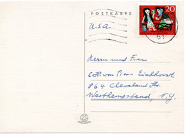 61761 - Bund - 1962 - 20Pfg Schneewittchen EF A Kte AACHEN -> Westhempstead, NY (USA) - Cuentos, Fabulas Y Leyendas