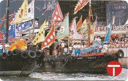 @+ Hong Kong - Decorations For Tin Hau Festival (1990) - 50HK$ - Ref : SS9-01 - Hongkong