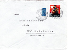 61770 - Bund - 1953 - 20Pfg Unfallverhuetung EF A Bf LIEBENAU -> Kulmbach - Storia Postale