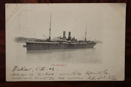 1902 CPA Ak Paquebot "Atlantique" Dakar Senegal Pour Suisse Neuveville - Steamers