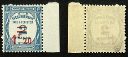 N° TAXE 64 1,20F/2F BLEU TB Neuf N** Cote 135€ Signé Calves - 1859-1959 Mint/hinged