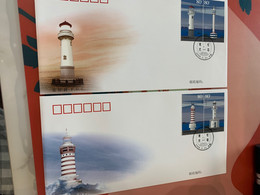 China Stamp FDC Lighthouses FDC X 2 Different Covers 2006 - Lettres & Documents