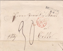 PSC Rostock (Allemagne) Pour Sète (34) - 8/12/1842 - CAD 15 + Marque Entrée Pays-Bas 2 Valnes 2 - TM30 + St.P.A. + LPB4R - Marques D'entrées