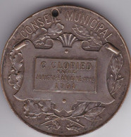 Médaille Du Conseil Municipal De Juvigny-sous-Andaine (61) - Décernée à C. Clopied, Maire, 1901 - Graveur B.L. Hercule - Professionnels / De Société
