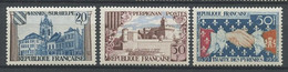 FRANCE 1959  N° 1221/1223 ** Neufs MNH Superbes C 3.70 € Traité Des Pyrénées Avesnes-s-Helpe Perpignan Symbole - Neufs