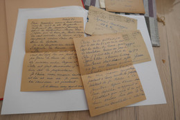Militaria X2 Lettres De Mme à Son Mari Cl Cambraggio 1940: Exode, Bombardement Haine Contre L'ennemi - 1939-45