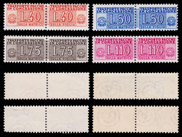 ITALIA Repubblica 1953 Pacchi In Concessione Serie Completa 4v. Filigrana Ruota MNH ** Integri LUSSO - Pacchi In Concessione