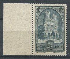 FRANCE 1929 N° 259 ** Neuf MNH  Luxe  C 135 € Cathédrale De Reims - Neufs