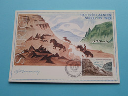 HALLDOR LAXNESS > NOBELPRIS 1955 > Utgivningsdag 1985 ( Maximikort Nr. 20 > See Photo ) ! - Maximum Cards & Covers