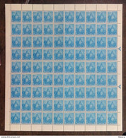INDIA 1955 2as Anna WOMEN With CHARKHA 2nd. SERIES DEFINITIVES COMPLETE SHEET Of 90 STAMPS (PI-D24), MNH Rare - Nuovi