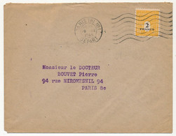FRANCE - Env.  Affr 2F (Yv 709) Seul S/l OMEC Paris Tri N°1 Départ - 19/3/1945 - 1944-45 Arco Del Triunfo