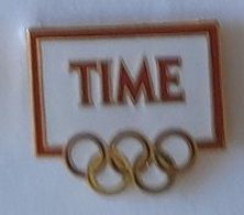 Pin' S  TIME  ( Temps )  Avec  Anneaux  Olympiques - Jeux Olympiques