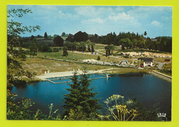 19 MEYMAC Vers Ussel N°24 La Piscine Plan D'eau Plongeoir Et Le Camping Camion De Pompiers Ancien à Droite - Ussel