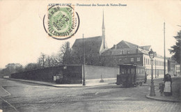 * Carte Postale Ancienne Belgique - Bruxelles Pensionnat Soeurs De Notre Dame ( Tramway ) - Lanen, Boulevards