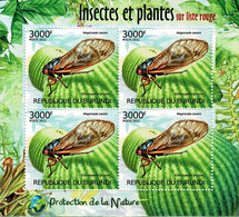BURUNDI 2012 Mi 2538A KLB RED LISTED INSECTS MINT MINIATURE SHEET ** - Used Stamps