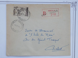 BG18 MAROC  BELLE  LETTRE RECOM.  1941  RABAT   +ECHO ++   +AFFRANCH. INTERESSANT + - Lettres & Documents