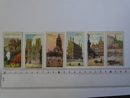 6 Chromos Image - Publicité WILLS'S Cigarettes , Louvain,Oudenarde,Antwerp,Dinant,Brussels,Château De Walzin - Wills