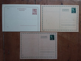 GERMANIA - Occupazioni Tedesche 1940 - Boemia E Moravia - 3 Interi Postali Nuovi + Spese Postali - Occupation 1938-45