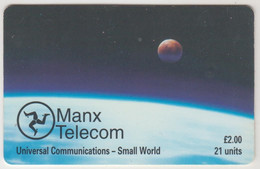 ISLE OF MAN - Universal Communications Small World, Tirage 70.000, Used - Man (Ile De)