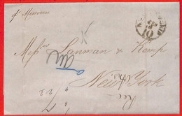 Aa2626 -  CUBA - POSTAL HISTORY - Prephilatelic Cover From HAVANA To New York  1871 - Prephilately