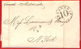 Aa2628 -  CUBA - POSTAL HISTORY - Prephilatelic Cover From  HAVANA  To New York  - SEA MAIL 1863 - Voorfilatelie