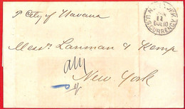 Aa2629 -  CUBA - POSTAL HISTORY - Prephilatelic Cover From  HAVANA  - New York POSTMARK 1974 - Prefilatelia