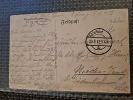 Carte FELDPOST K.D. 1917 Pour NIEDER JEUTZ DIEDENHOFFEN  Burgermeisteramt HAHMANN - Autres & Non Classés