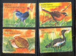 INDIA 2006 ENDANGERED BIRDS 4v SET MNH, P.O Fresh & Fine - Otros & Sin Clasificación